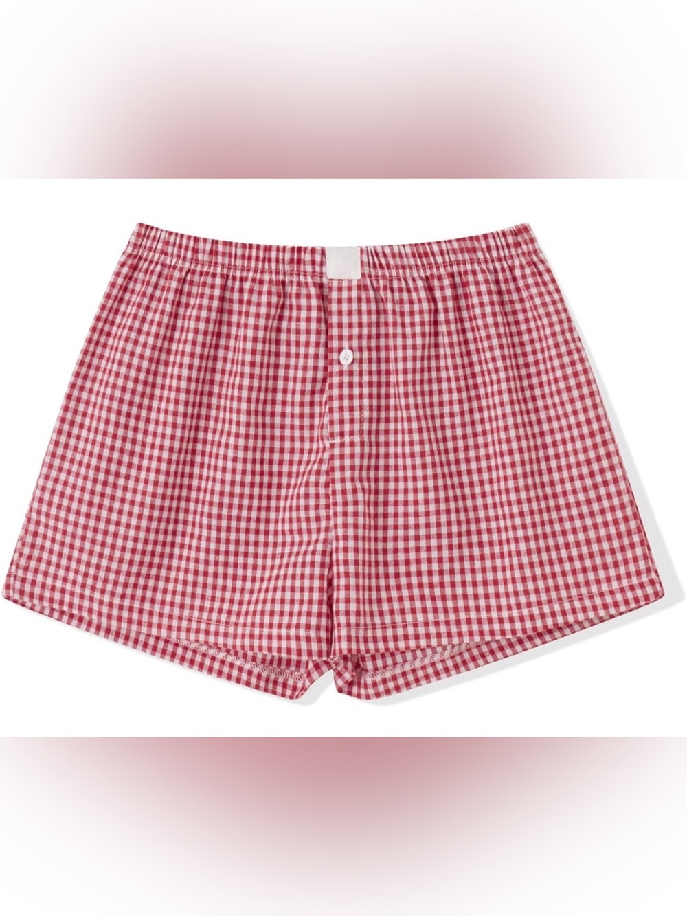 Women’s Red Gingham Boxer Shorts
